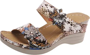 Ladmiple Sandals for Women Casual Summer Womens Dressy Orthopedic Sandal with Arch Support Roman Open Toe Flip Flop Shoe