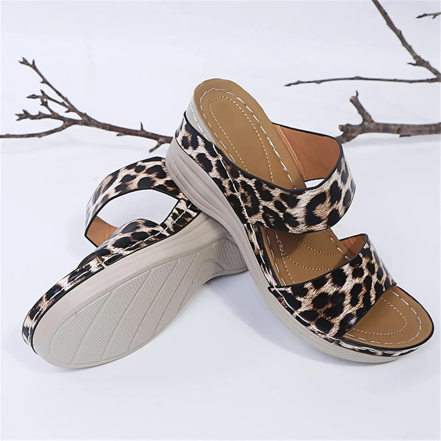 Ladmiple Sandals Women Comfortable Cute Wedge Orthopedic Flip Flops Dressy Casual Summer Orthotic Walking With Arch Support