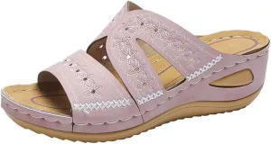 Ladmiple Sandals Women Wedge Comfortable Orthotic Flips Flops Arch Support for Flat feet Orthopedic Slides Plantar Fasciitis