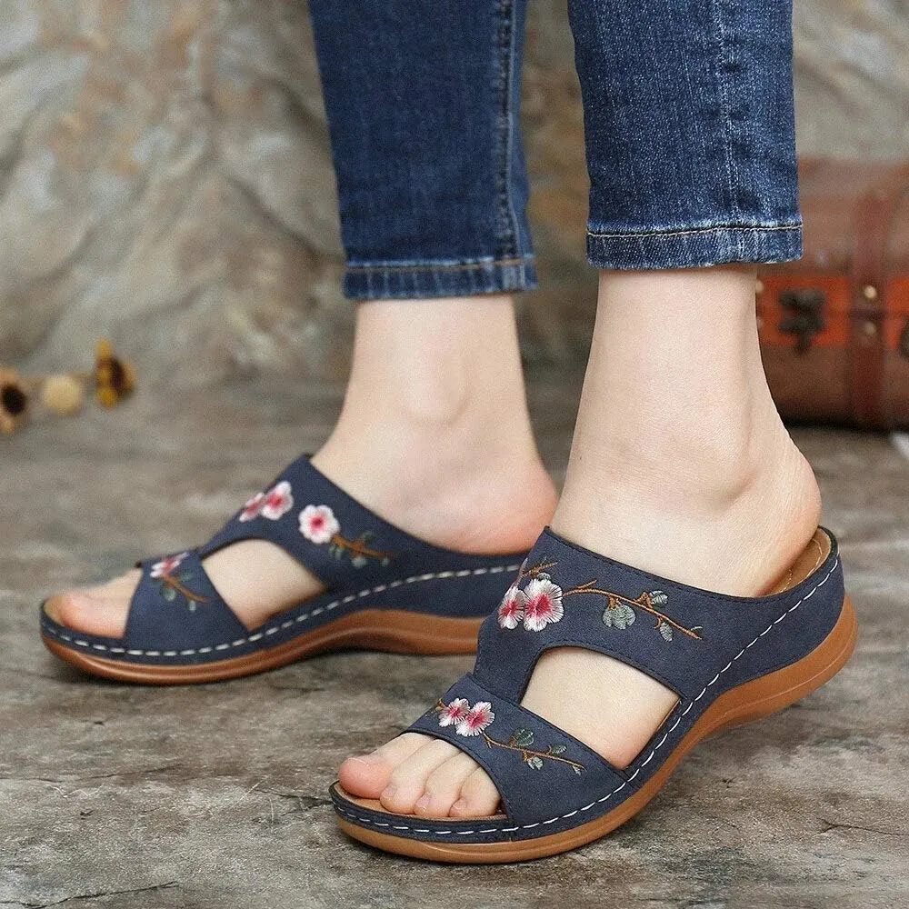 Ladmiple Womens Sandals For Plantar Fasciitis Support Comfort Orthotic Walking Slides Dressy Summer Orthopedic Flip Flops