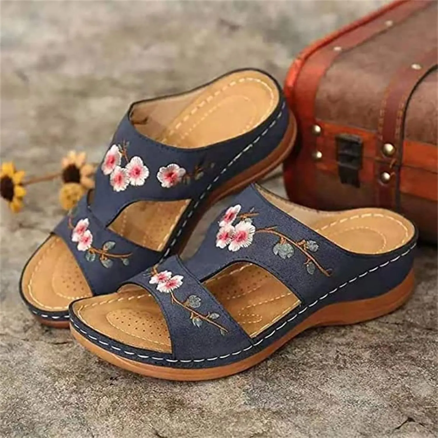 Ladmiple Womens Sandals For Plantar Fasciitis Support Comfort Orthotic Walking Slides Dressy Summer Orthopedic Flip Flops