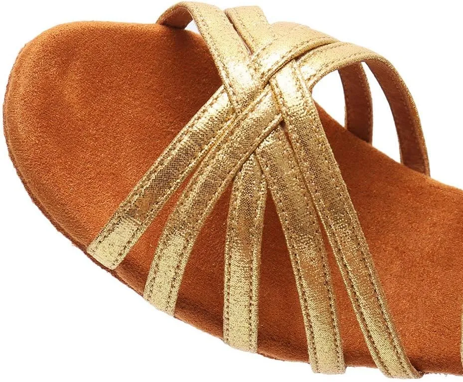 Latin Dance Shoes for Woman Glitter Party Shoes Ballroom Dancing Shoe Professional Practice Sandals Low Block Heels