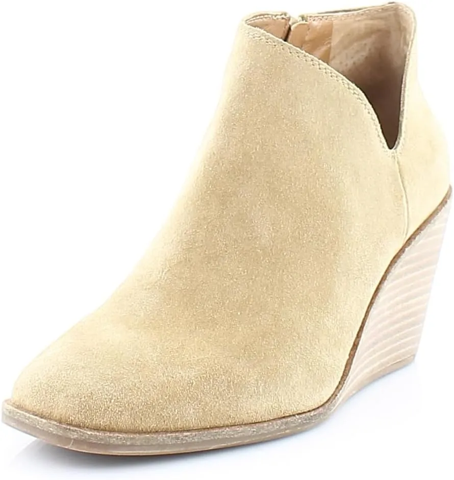 Lucky Brand Melendi Womens Suede Booties Ankle Boots, Distressed Natural, 9