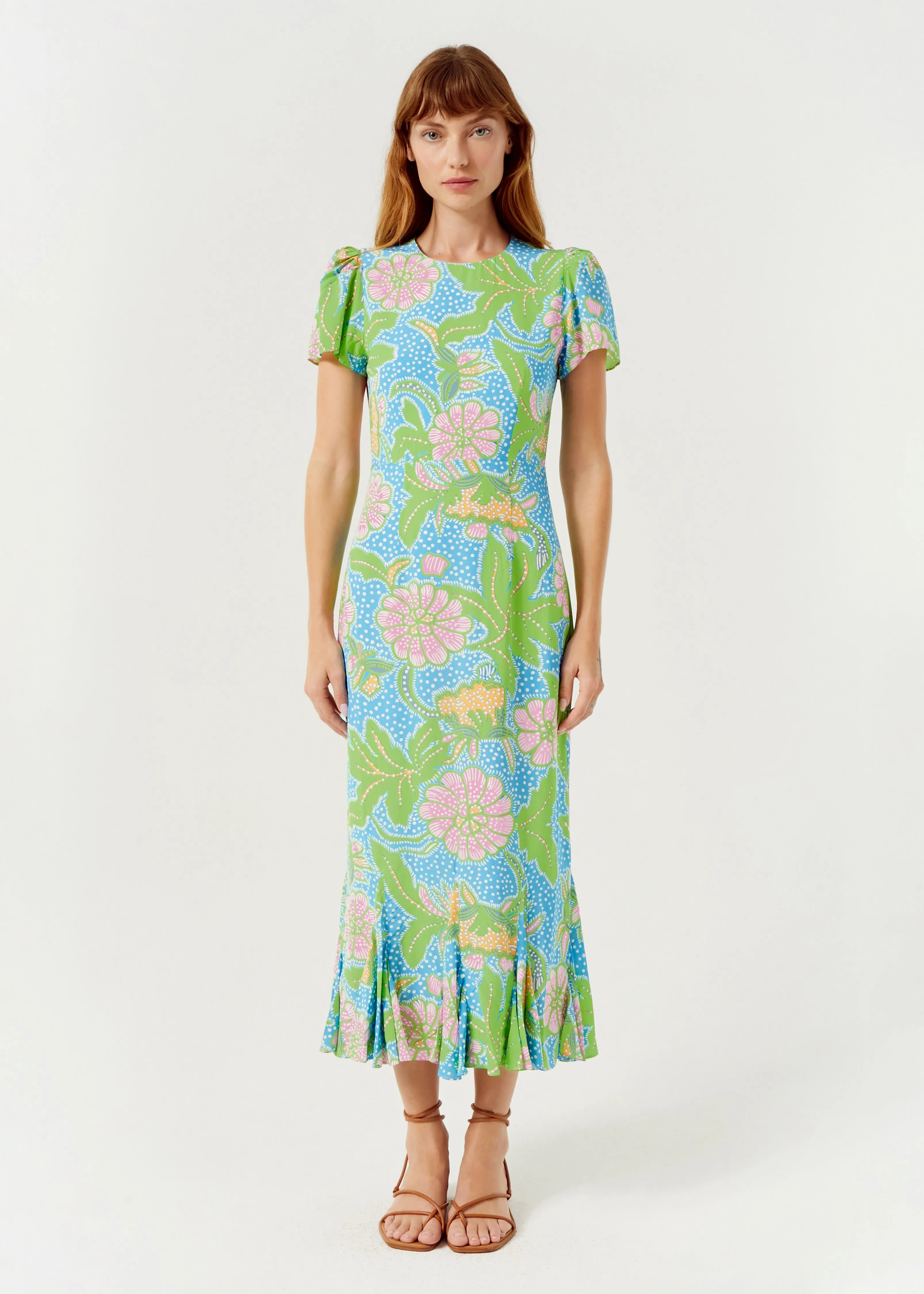 Lulani Dress | Blue Psychedelic Flower Grande