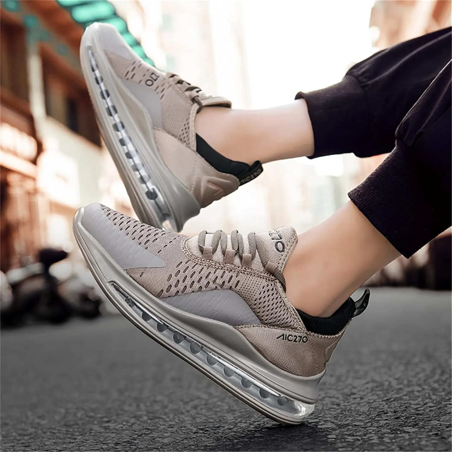 Men's Breathable Sneakers Walking Tennis Running Gym Casual Fashion Sneakers Light