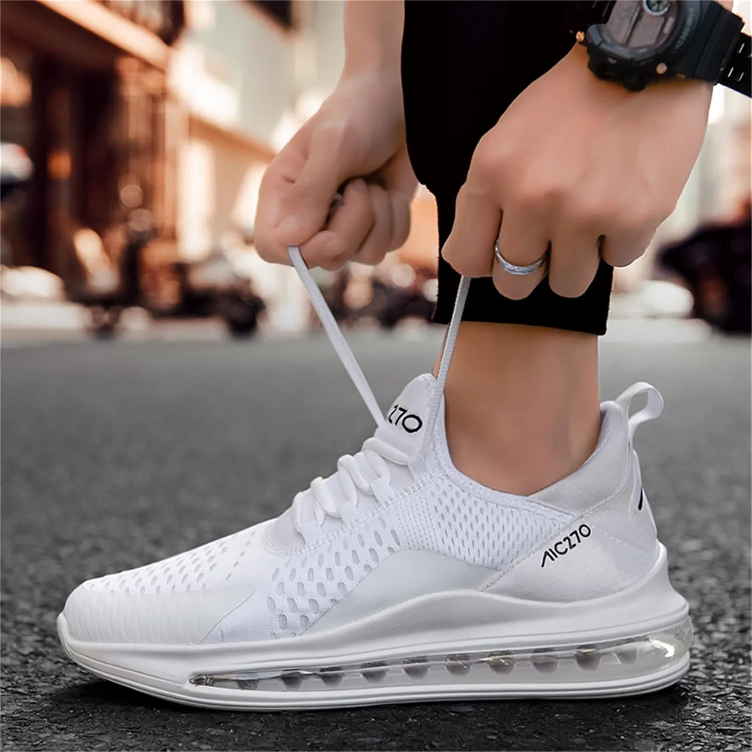 Men's Breathable Sneakers Walking Tennis Running Gym Casual Fashion Sneakers Light