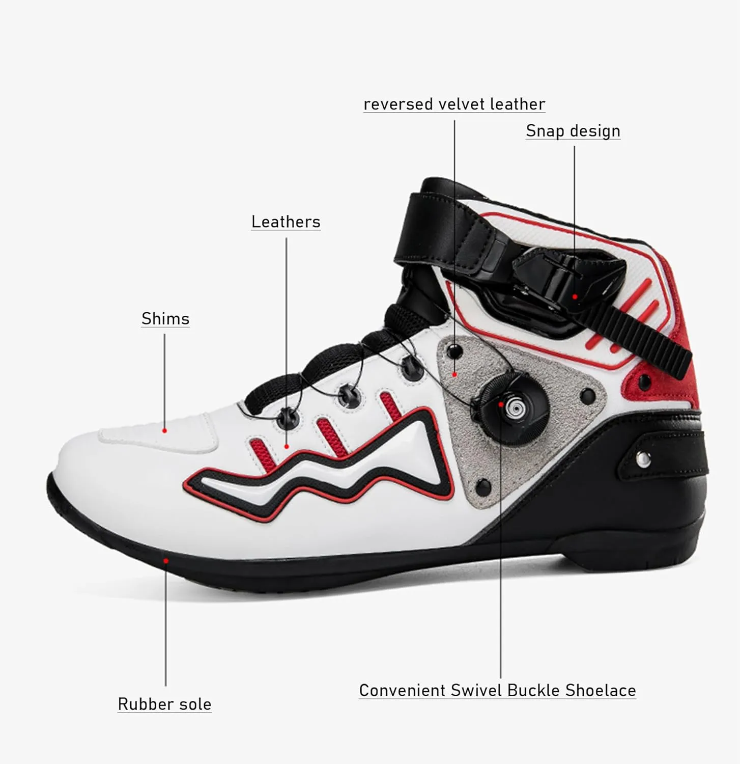 Mens Fashion Motorcycle/Motorbike Boots Crash Protection Stylish short Ankle Racing Adventure Off Road Touring Sports Safety Shoes Reinforced Street Riding Shoes Ankle Support, Anti-Slip Sole