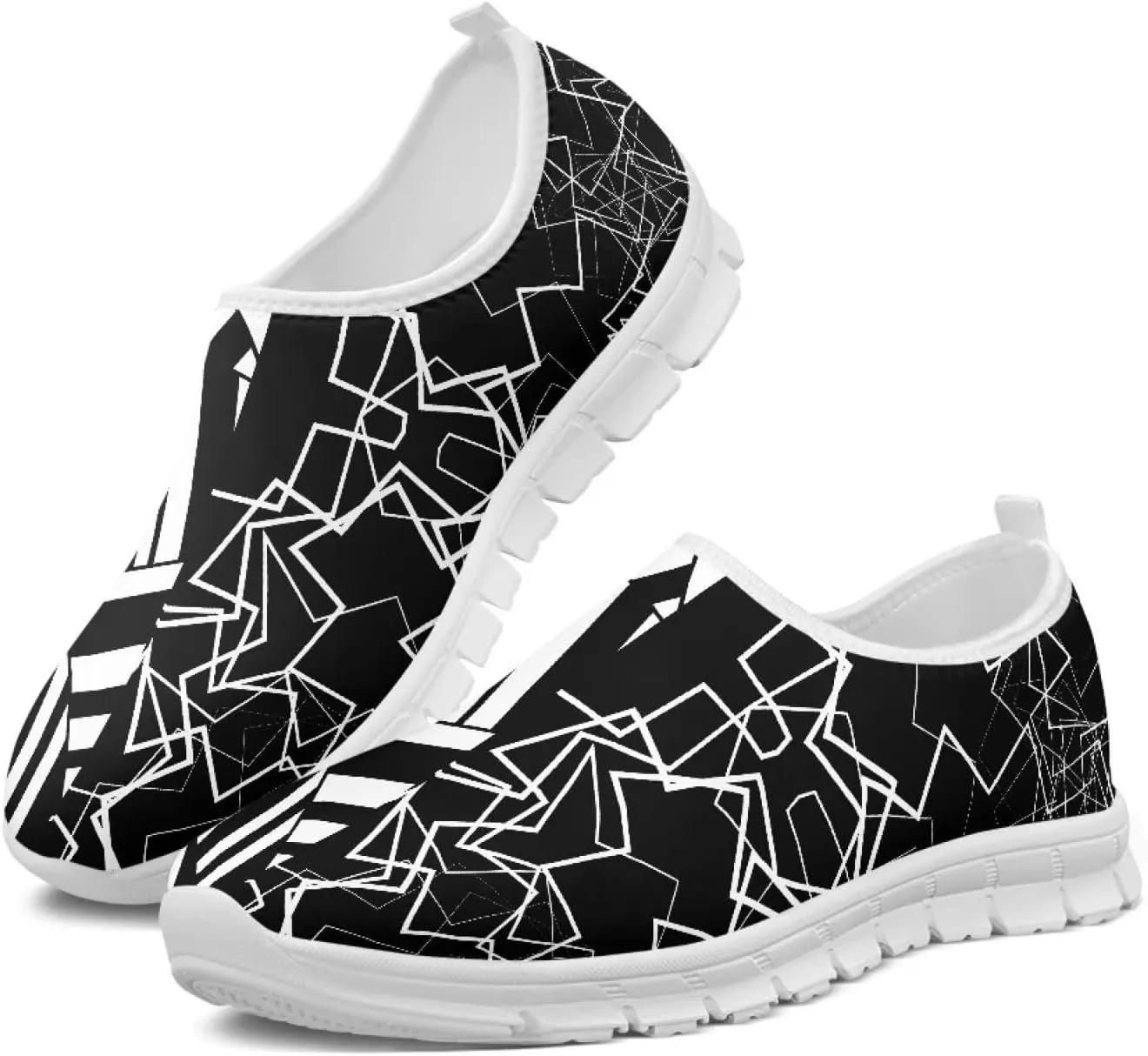 Men's Walking Shoes Lightweight Sneakers Walking Casual Comfortable Travel Shoes White Sole
