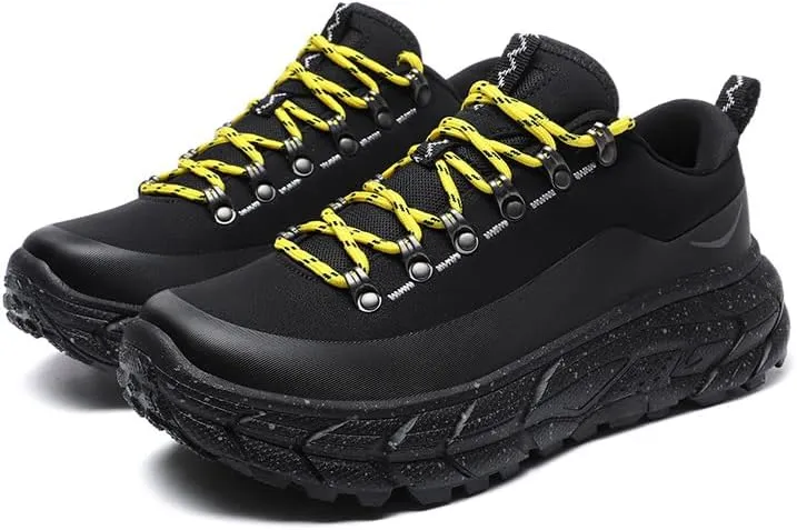 Men's Waterproof Hiking Shoes, Low-Top Trail Running Sneakers, Shock Absorbing Work Boots
