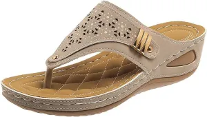 Orthopedic Sandals for Women 2025 Breathable Mesh Hollow Sports Sandals Summer Comfortable Sandals Orthotic Flip-Flop