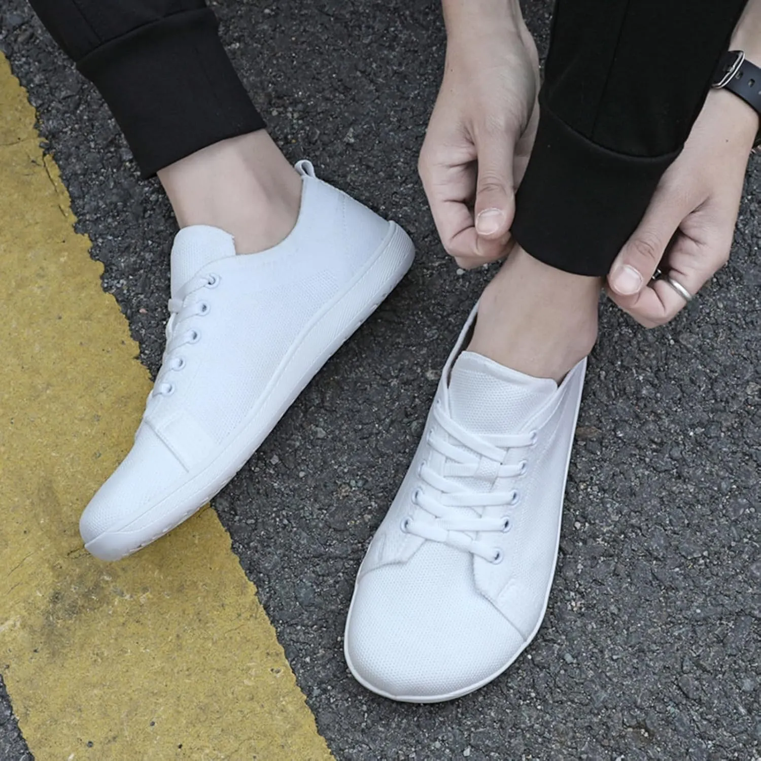Orthopedic Shoes for Women Jazz Shoes Lace-up Sneakers Modern Dance Shoes Air Cushion Platform Walking Dance Shoes
