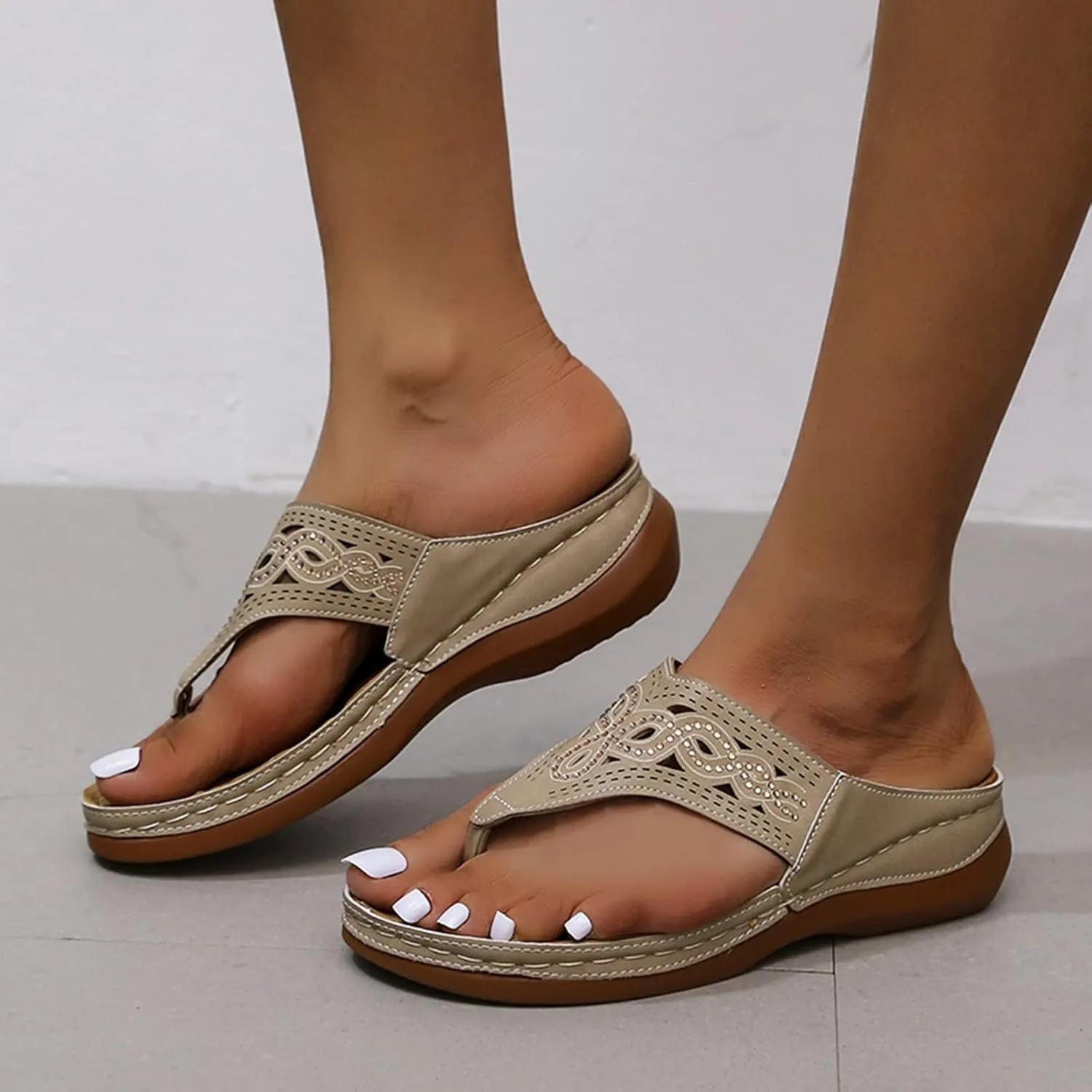 Orthopedic Slides for Women with Arch Support Summer Sandals Comfortable Walking Shoes Lightweight Adjustable Straps Beach Casual Outdoor Recovery Footwear