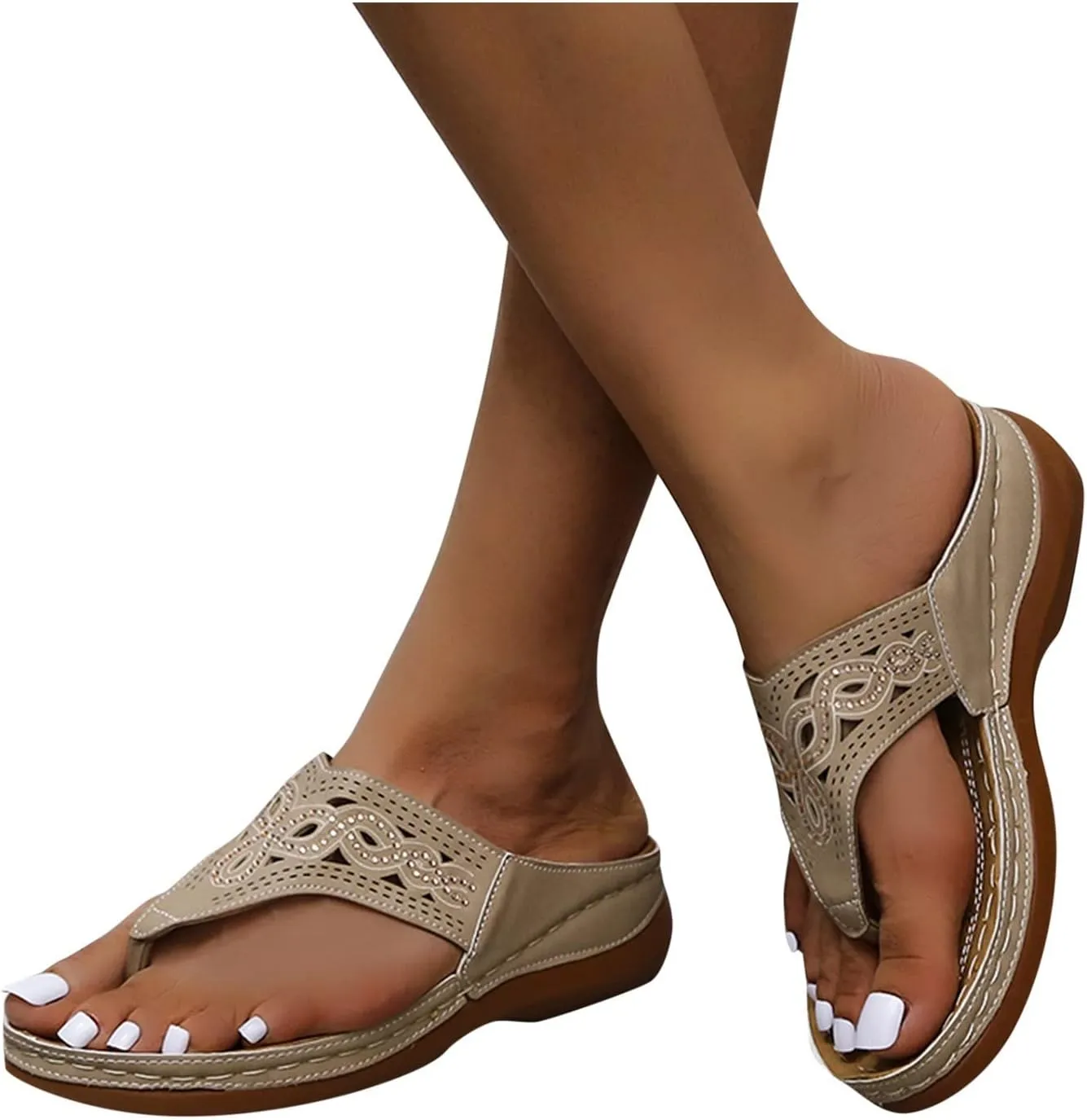 Orthopedic Slides for Women with Arch Support Summer Sandals Comfortable Walking Shoes Lightweight Adjustable Straps Beach Casual Outdoor Recovery Footwear