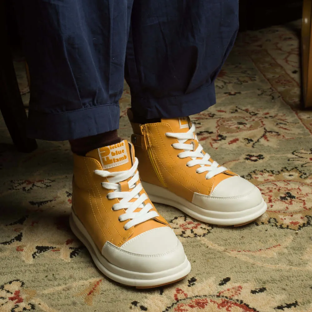 Pop Up Kids Yellow Mid-top Sneakers