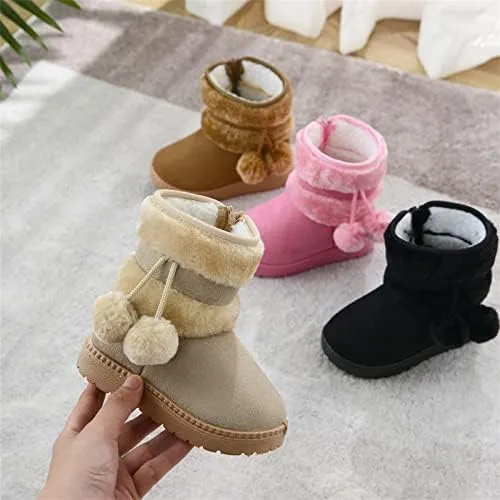 QIETION Girls Boys Warm Winter Boots Kids Outdoor Snow Boots((Infant/Toddler/Little Kid)