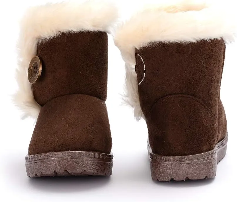 QIETION Girls Boys Warm Winter Boots Kids Outdoor Snow Boots((Infant/Toddler/Little Kid)