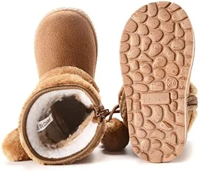 QIETION Girls Boys Warm Winter Boots Kids Outdoor Snow Boots((Infant/Toddler/Little Kid)