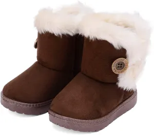 QIETION Girls Boys Warm Winter Boots Kids Outdoor Snow Boots((Infant/Toddler/Little Kid)