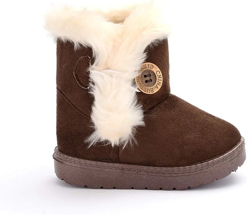 QIETION Girls Boys Warm Winter Boots Kids Outdoor Snow Boots((Infant/Toddler/Little Kid)