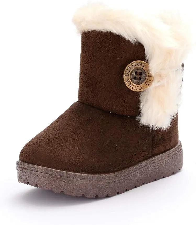 QIETION Girls Boys Warm Winter Boots Kids Outdoor Snow Boots((Infant/Toddler/Little Kid)
