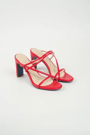 Ruby Strappy Heel Sandals (Red)