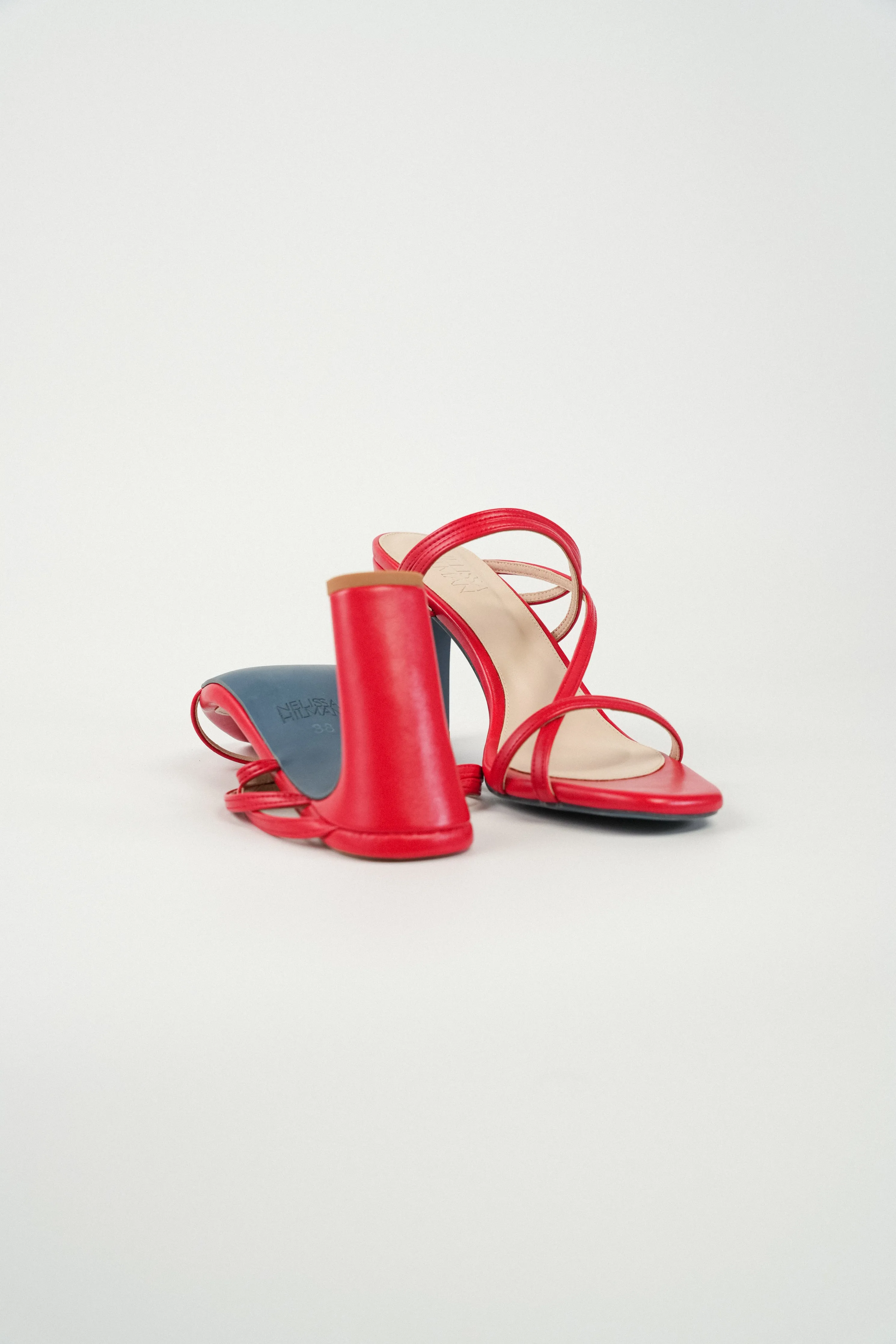 Ruby Strappy Heel Sandals (Red)