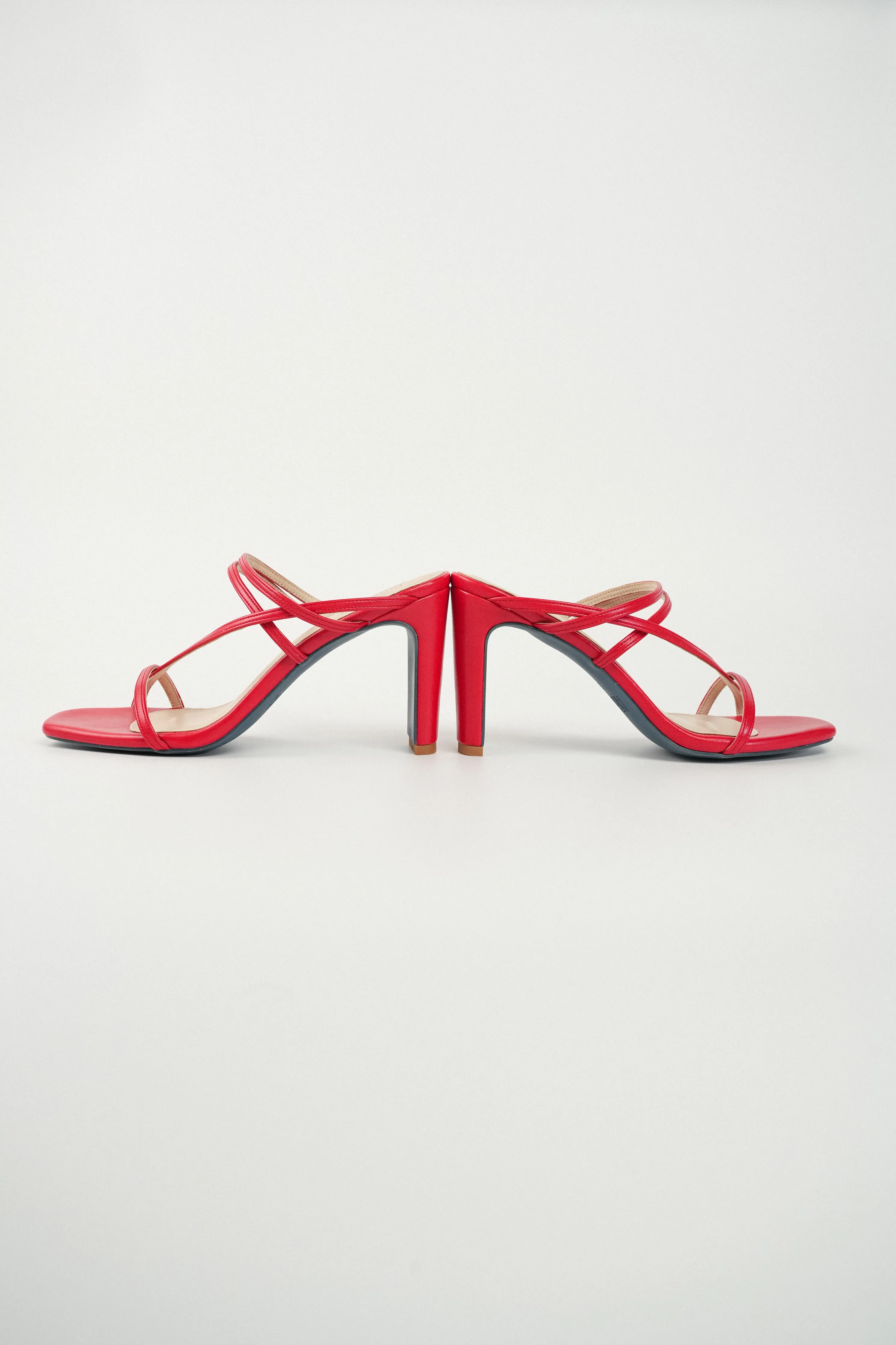 Ruby Strappy Heel Sandals (Red)