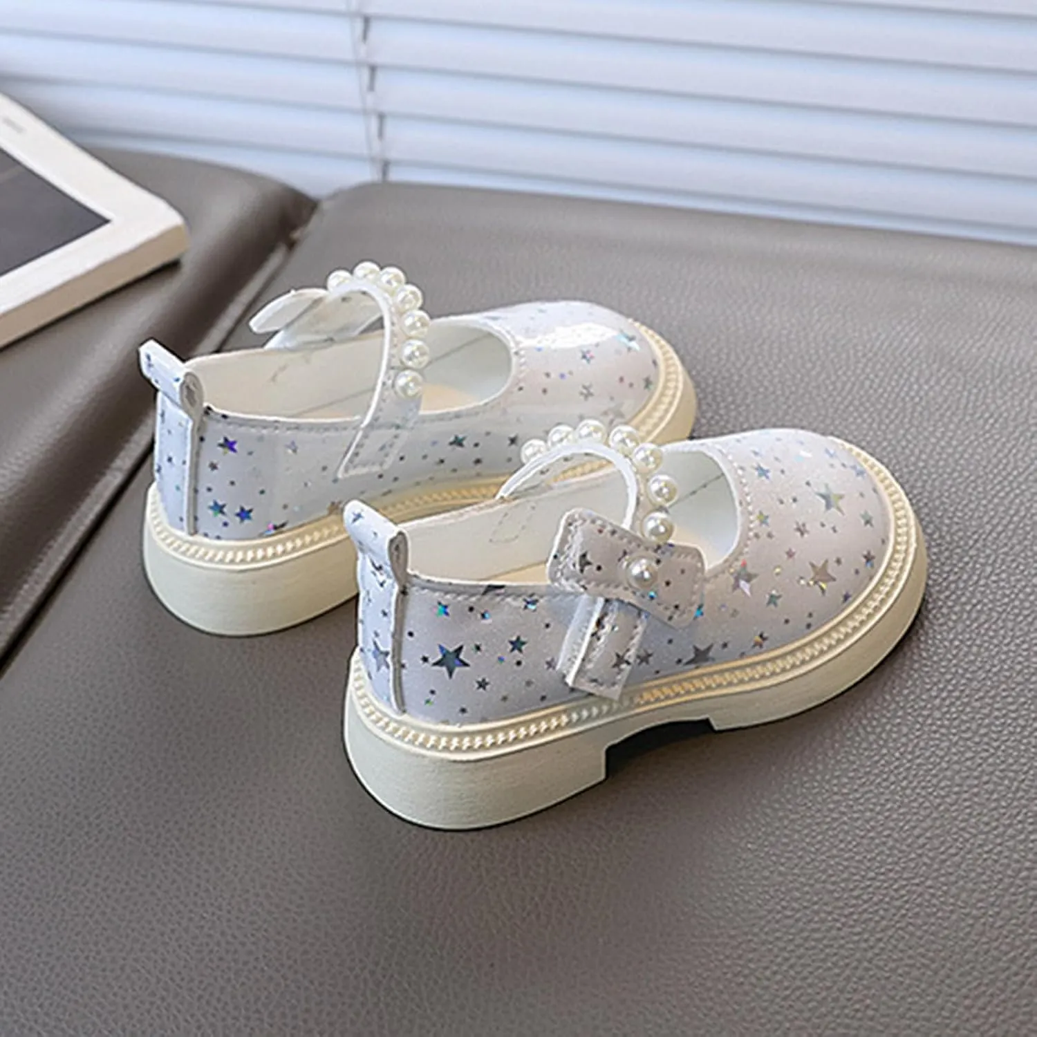 Sequins Rubber Sole Sandals For Girls Kids ow Heel Bow Crb Dress Shoes Toddler Summer Casual Glitter Trendy Shoes