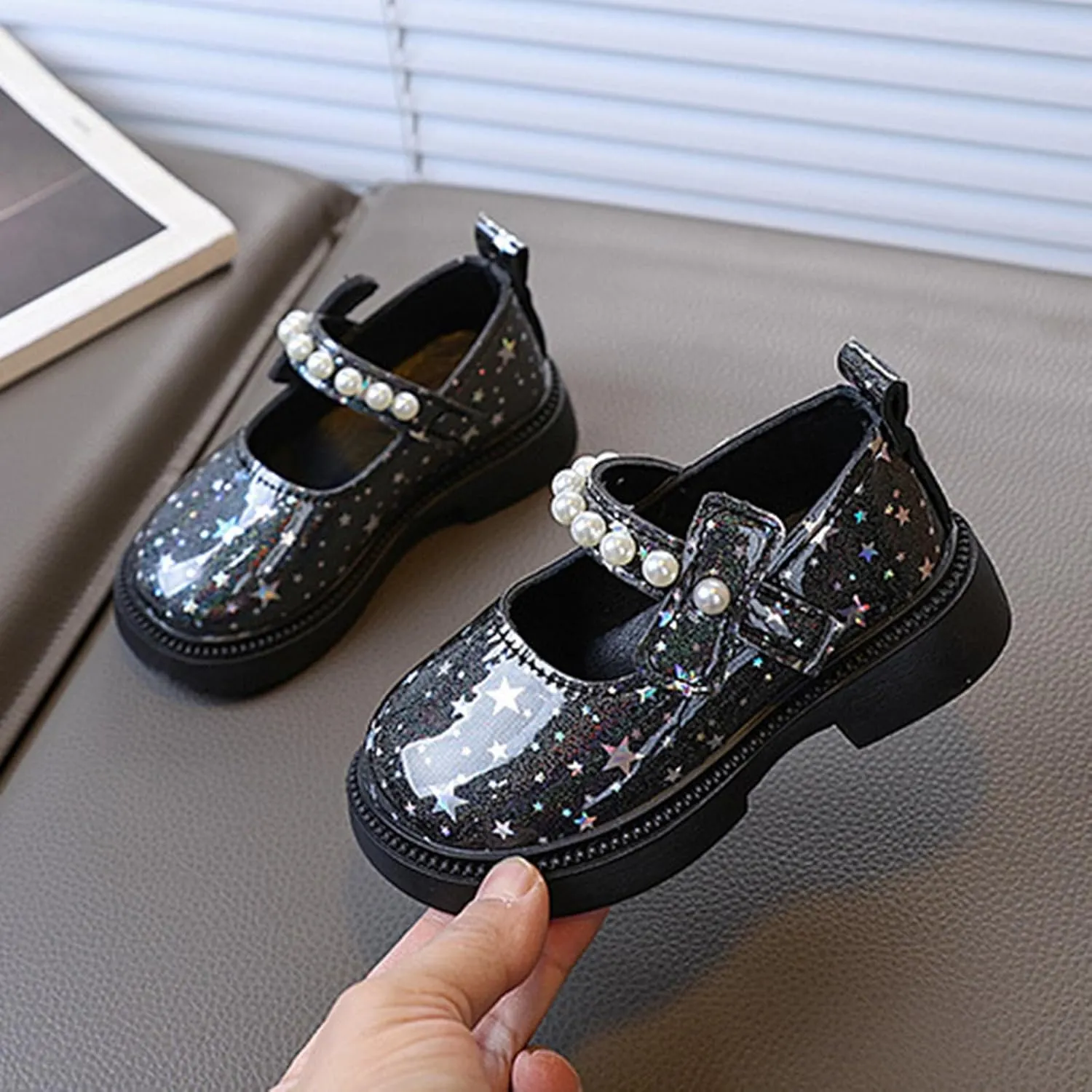 Sequins Rubber Sole Sandals For Girls Kids ow Heel Bow Crb Dress Shoes Toddler Summer Casual Glitter Trendy Shoes