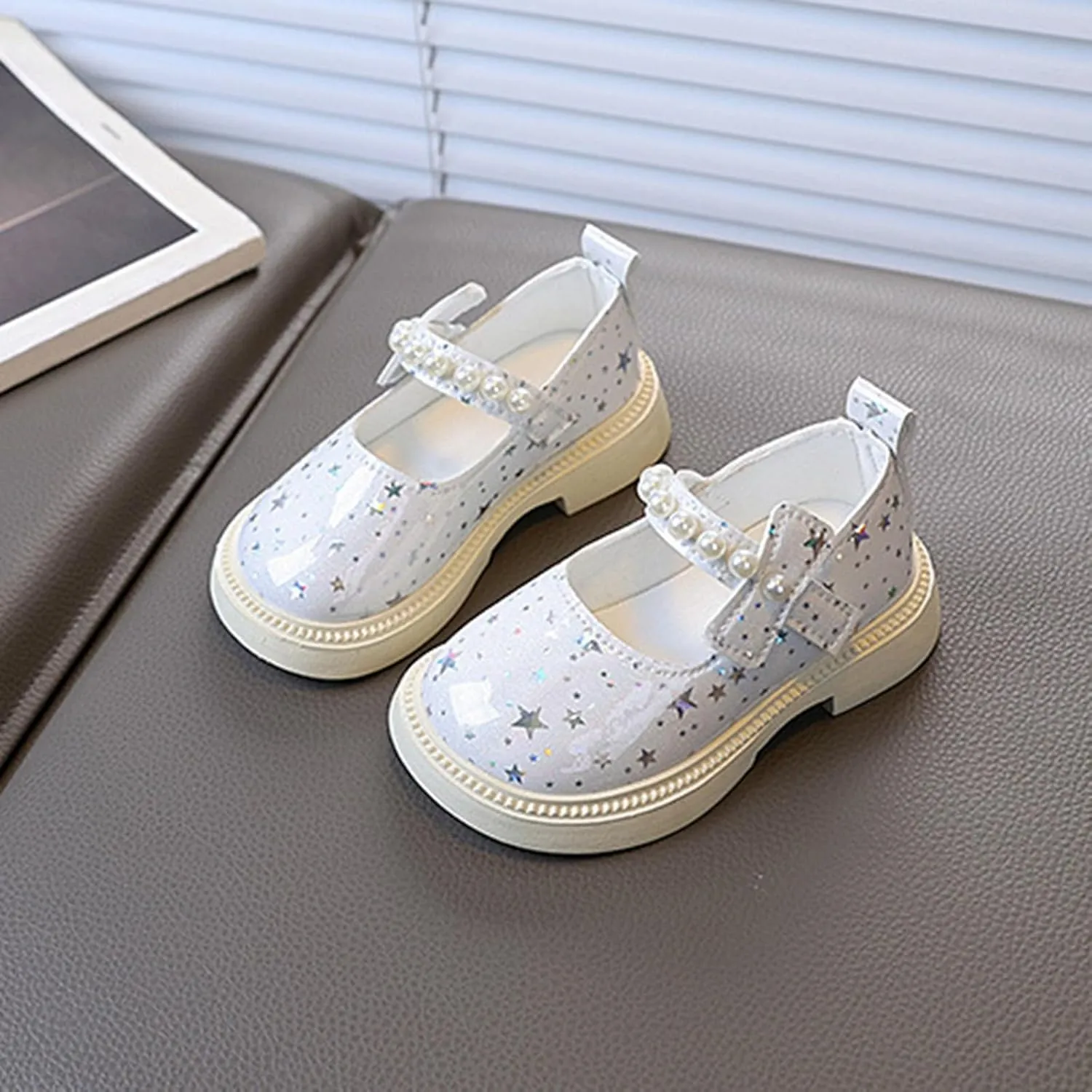 Sequins Rubber Sole Sandals For Girls Kids ow Heel Bow Crb Dress Shoes Toddler Summer Casual Glitter Trendy Shoes