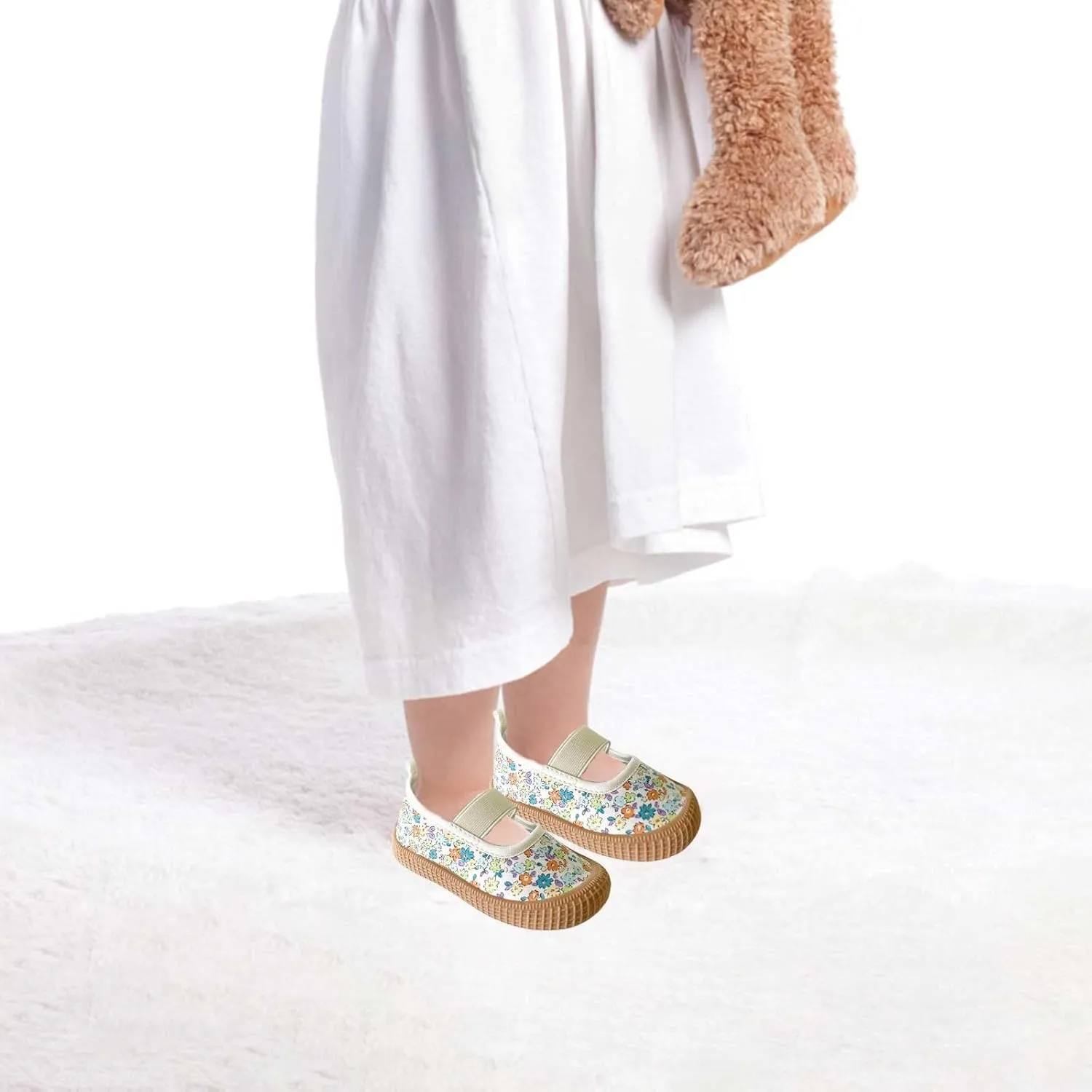 Sneaker for Toddler Toddler Baby Boy Girl Flat Shoes Bao Head One Foot Off Girl Canvas Shoes Soft Sole Casual