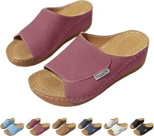 Summer Sandals For Womens 2025 Trendy Casual Beach Vacation Shoes Comfortable Arsh Support Wedge Sandal For Woman