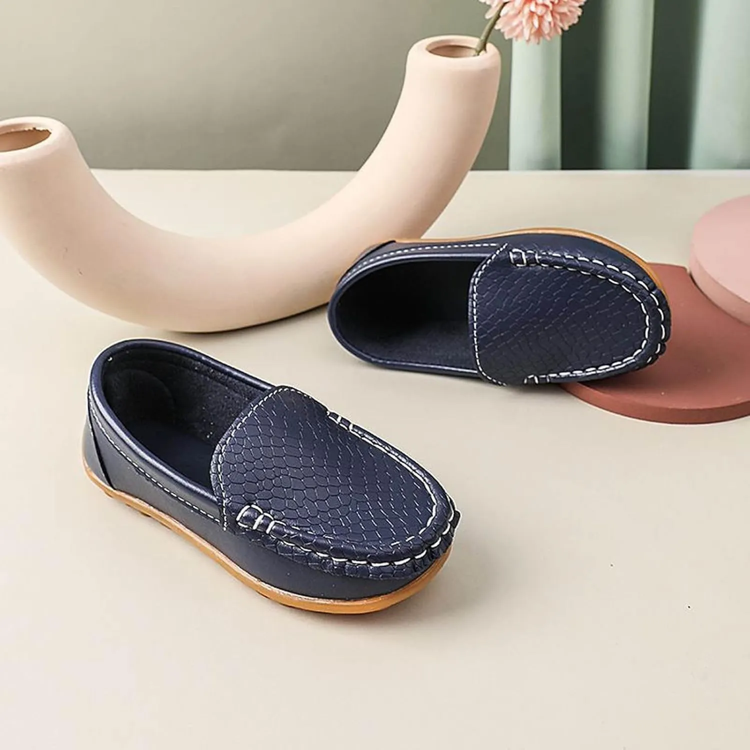 Toddler Boys Dress Shoes Kids Little Girls Flat Shoes School Shoes Solid Soft Slip On Comfy Oxford Casual Loafers