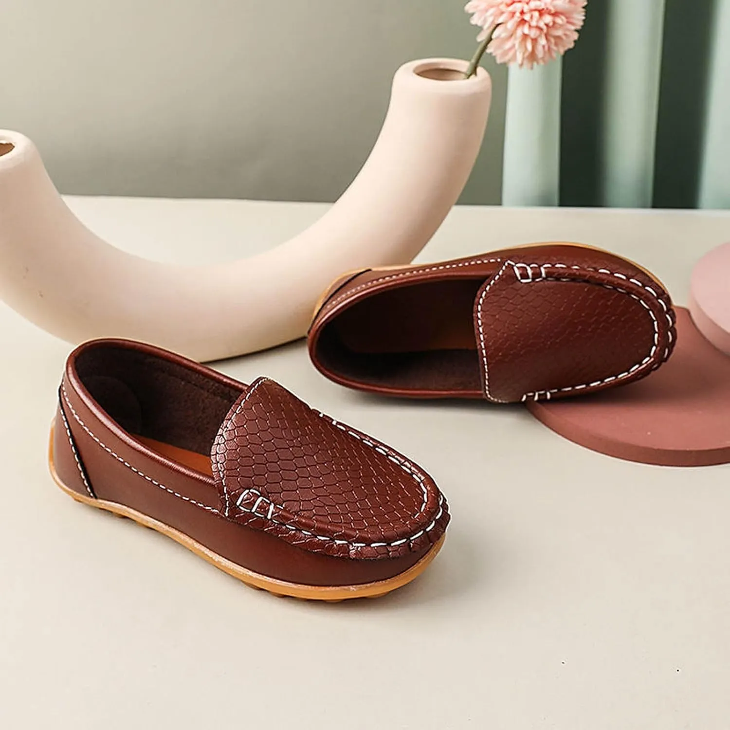 Toddler Boys Dress Shoes Kids Little Girls Flat Shoes School Shoes Solid Soft Slip On Comfy Oxford Casual Loafers