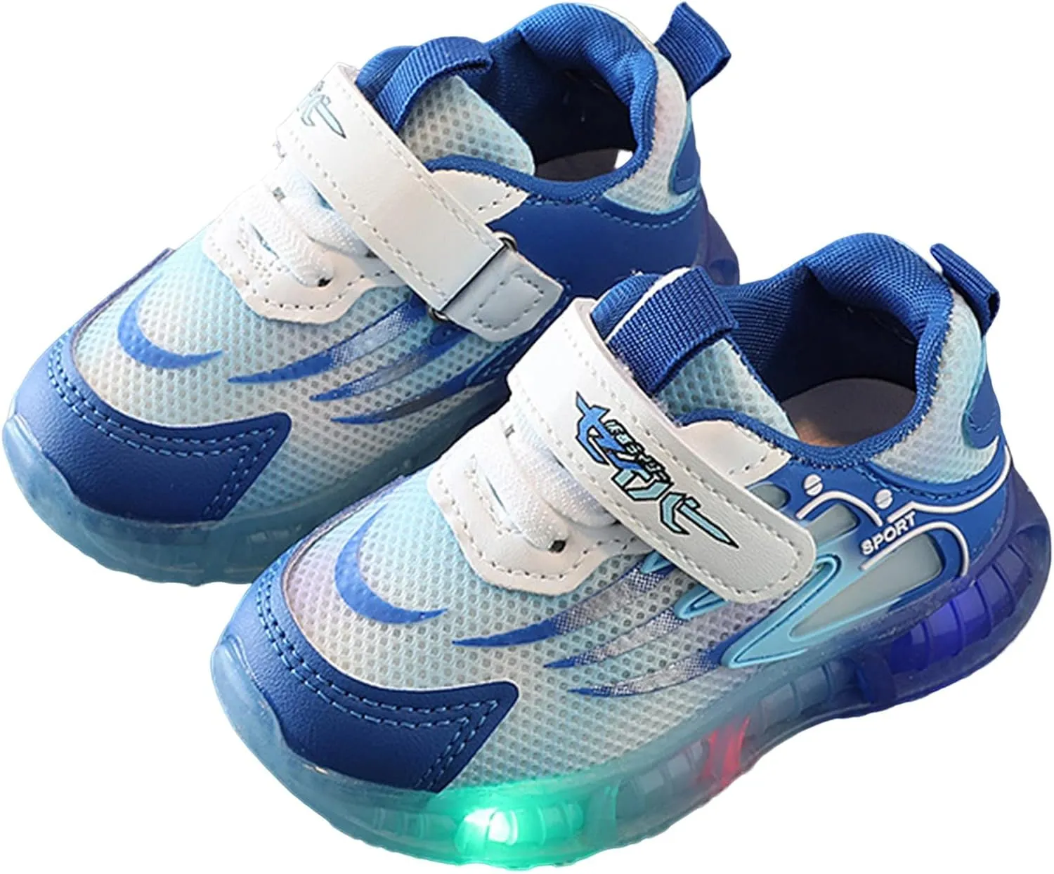 Toddler Boys Girls Sneakers LED Light Breathable Running Sneakers Little Baby Light Up Sport Baby Shoes