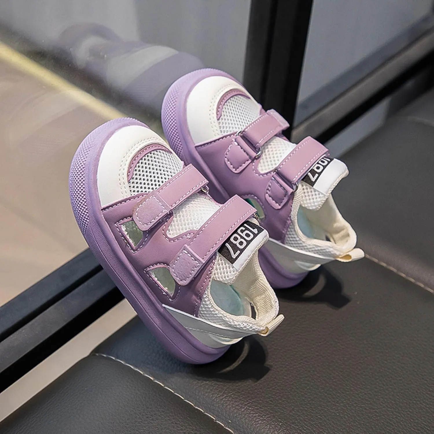 Toddler Boys Mesh Sneakers Little Kid Open Toe Sport Shoes Baby Infant First Walking Non Slip Shoes Breathable Comfy