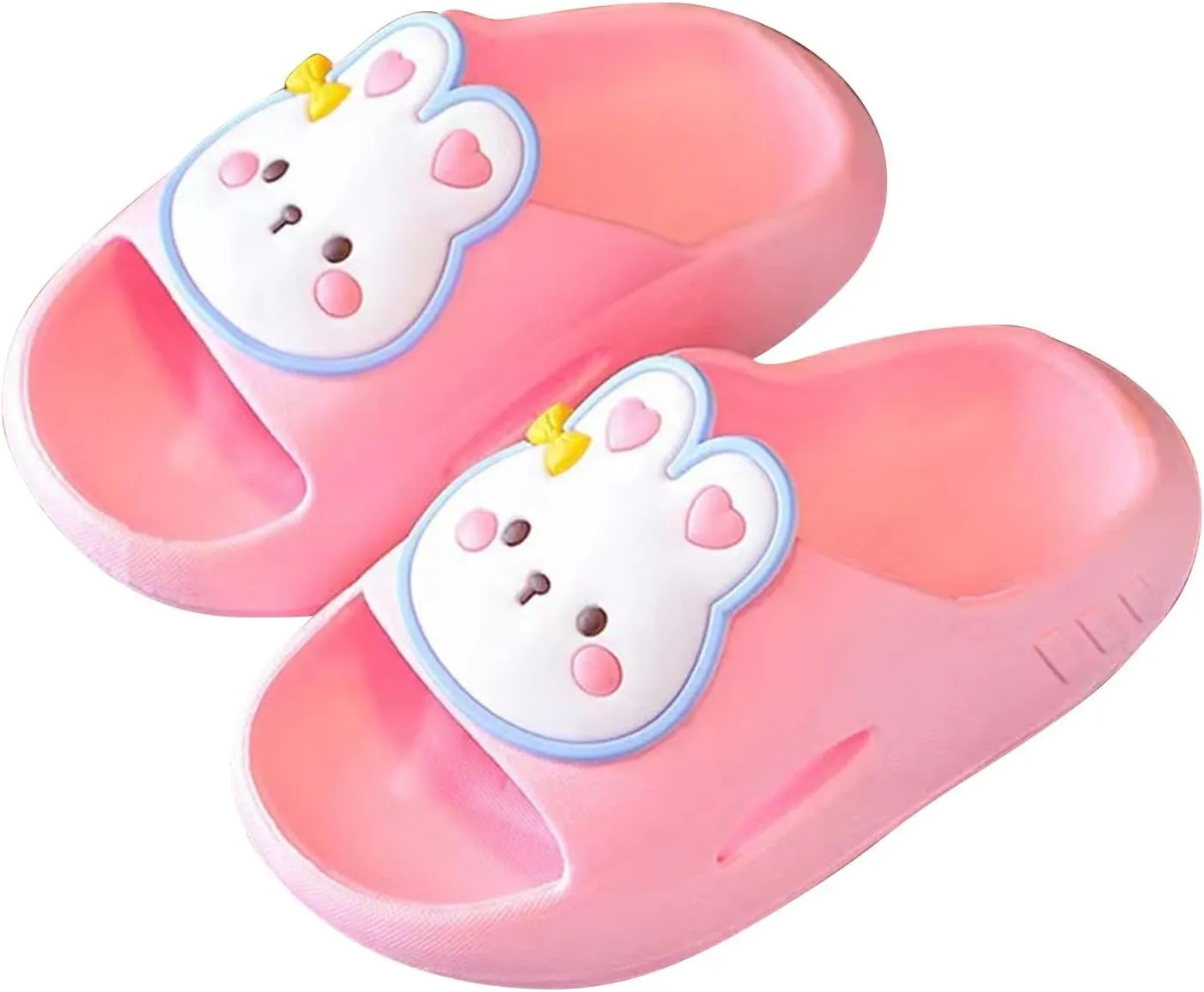 Toddler Girls Cute Bunny Slides Comfy Soft Shower Slippers Summer Anti-Slip Shoes for Beach/Pool/Bathroom/House