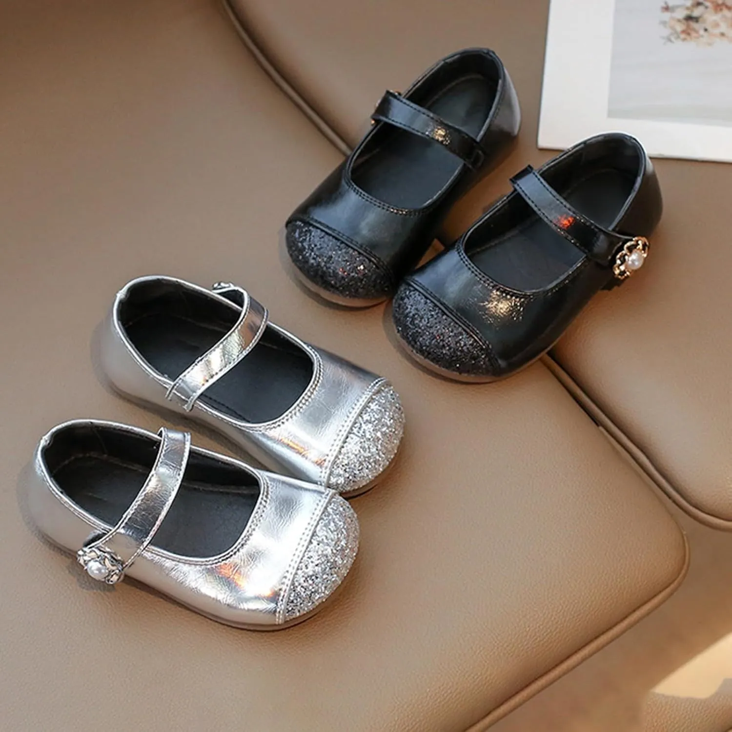 Toddler Leather Crb Sandals Baby Infant Boys Girls Kids Dress Shoes Summer Casual Rubber Sole Slip On Trendy Shoes
