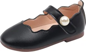 Toddler Little Girls Flower Dress Shoes Mary Jane Ballet Flat Princess Comfy Soft Pary School Wedding Shoes