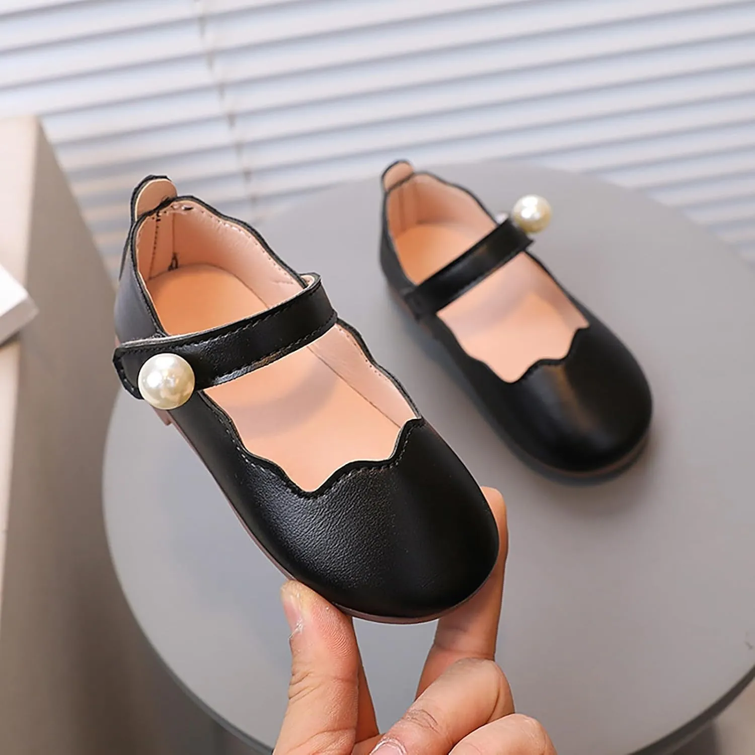 Toddler Little Girls Flower Dress Shoes Mary Jane Ballet Flat Princess Comfy Soft Pary School Wedding Shoes