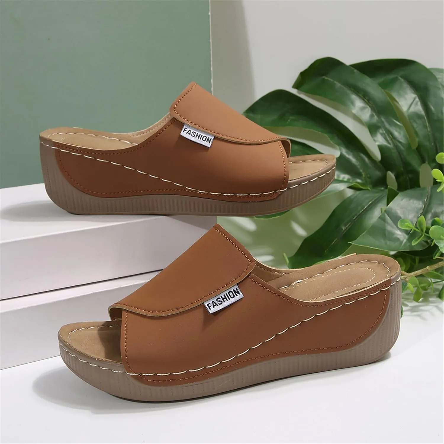Wedge Sandals for Women 2025 Comfortable Slip On Platform Sandals with Arch Support Trendy Casual Dress Walking Shower Shoes An Adjustable Fit for Exceptional