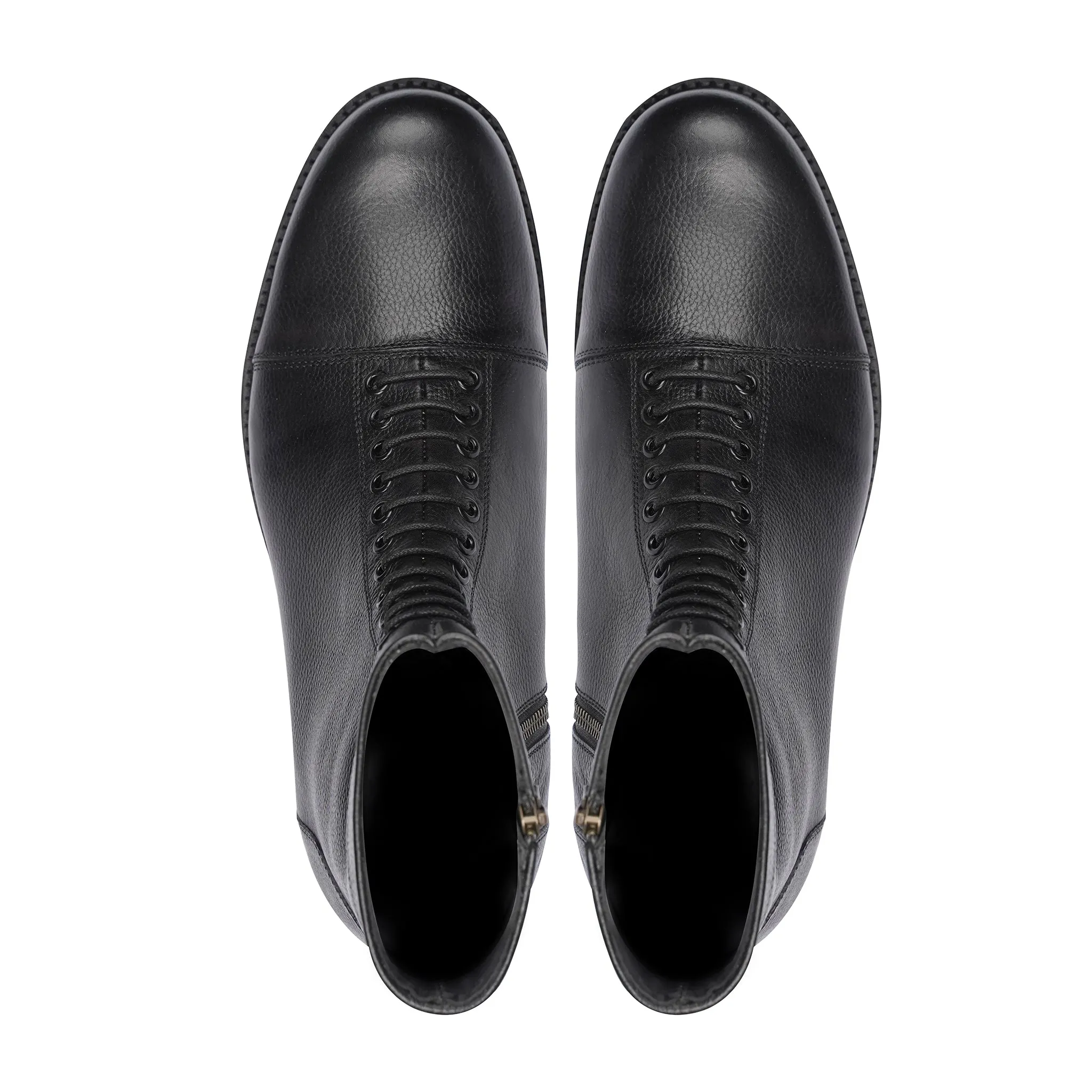 Winston - Men's Black Pebble Grain Leather Boot