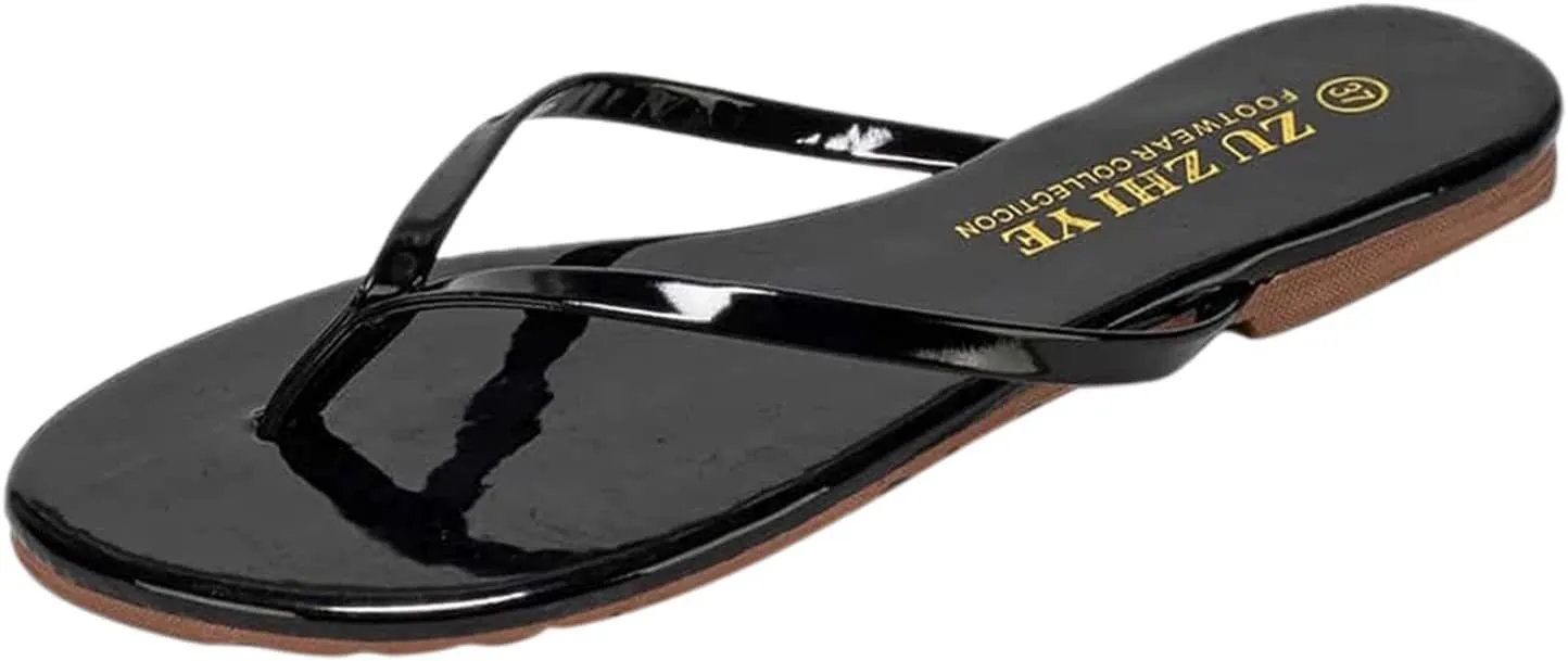 Womens Comfortable Sandals Flat Summer Slides Slip On Open Toe Dressy Beach Leather Adjustable Strap Memory Foam Arch Support
