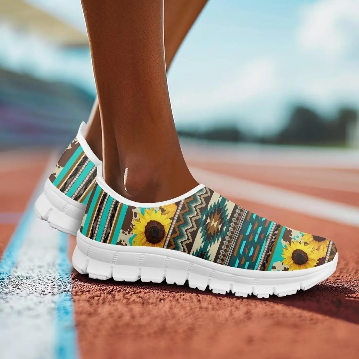 Women's Fashion Sneakers Slip On Walking Loafers Travel ShoesWhite Sole