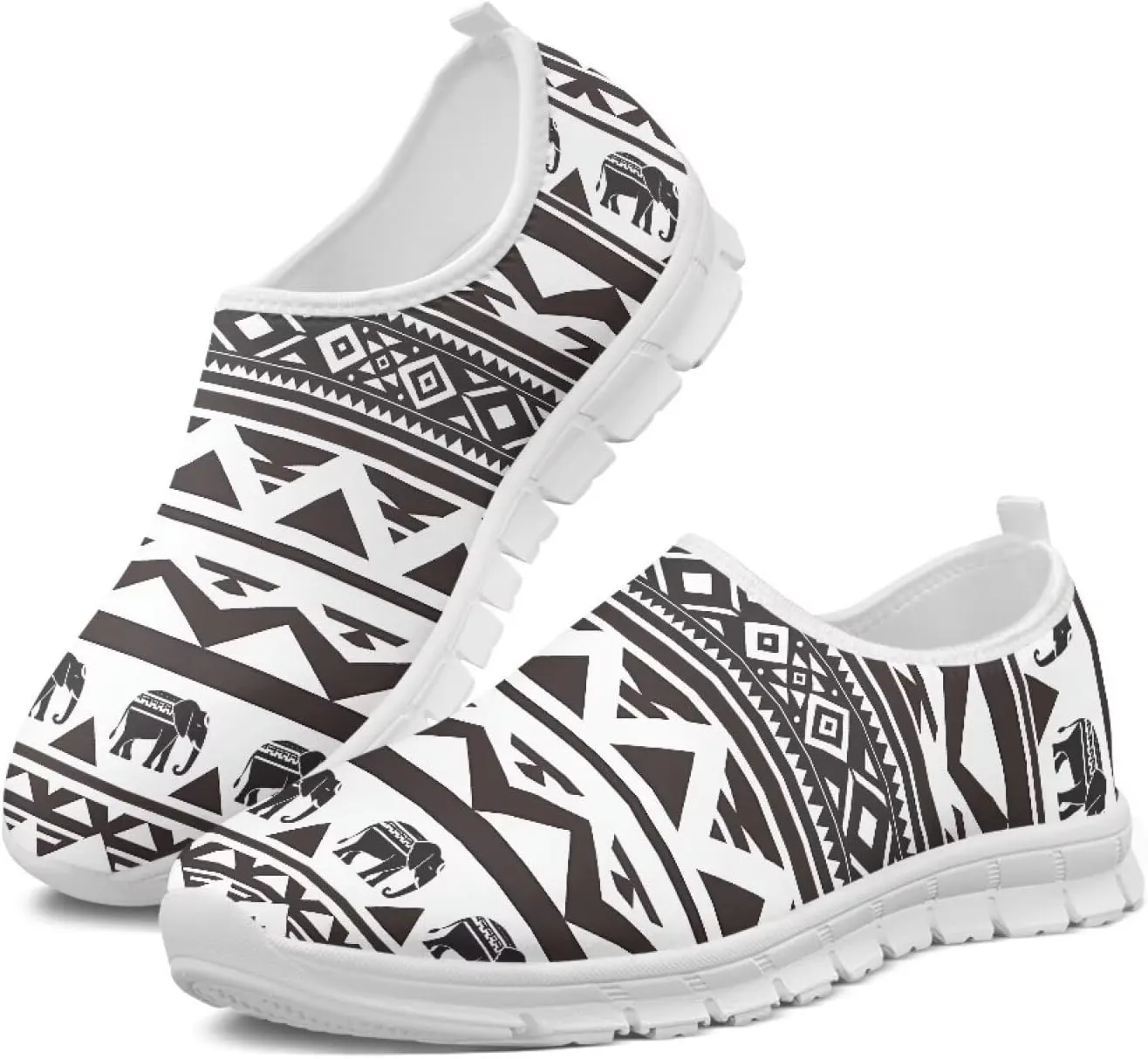 Women's Fashion Sneakers Slip On Walking Loafers Travel ShoesWhite Sole