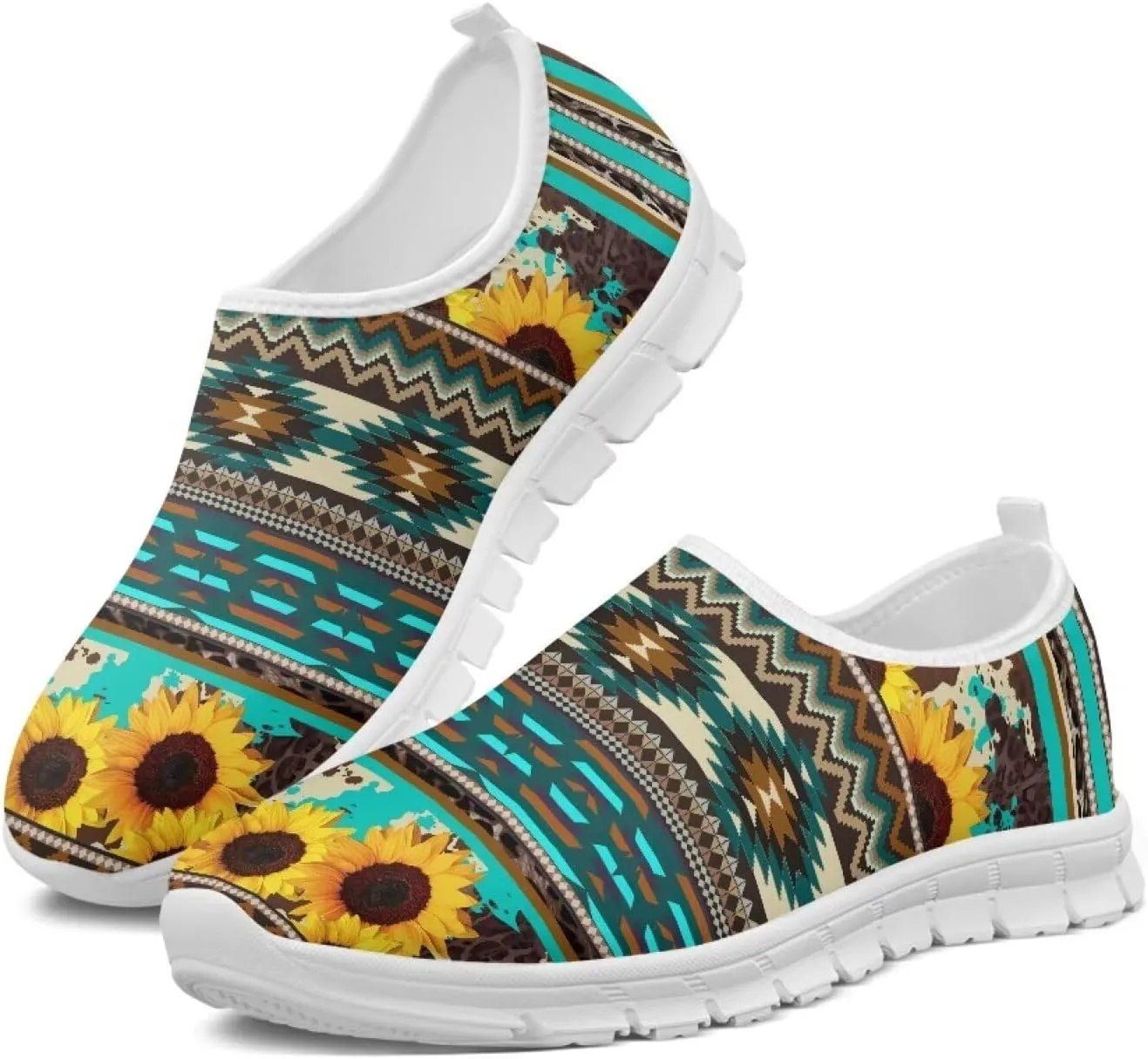 Women's Fashion Sneakers Slip On Walking Loafers Travel ShoesWhite Sole