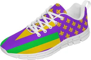 Women's Men's Gym Shoes Athletic Sport Tennis Shoes Purple Mardi Gras Running Shoes Gifts for Holiday,Men Size 13