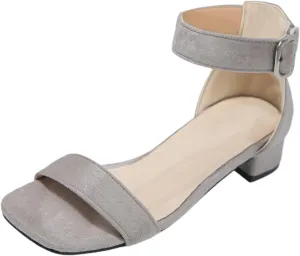 Women's Open Toe Ankle Buckle Heeled Sandals Open Toe Ankle Strap Party Dress Pump Elegant Dress Pumps Shoes