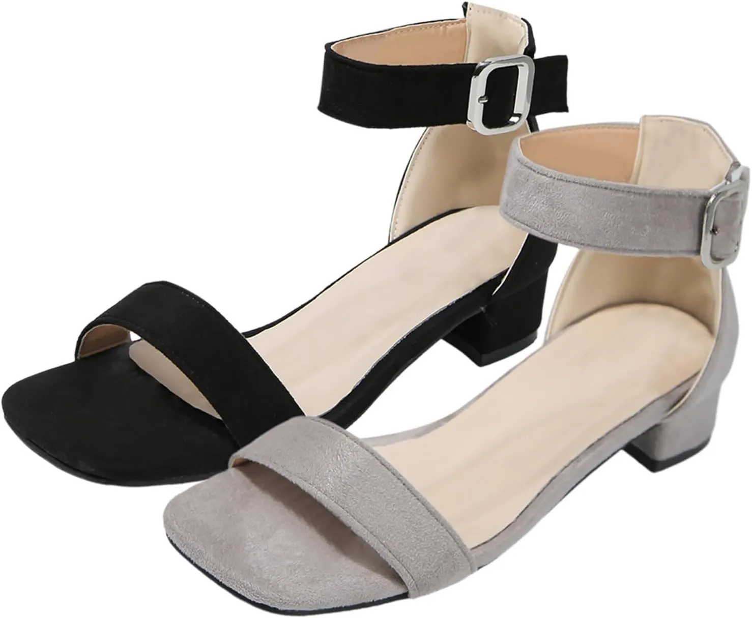 Women's Open Toe Ankle Buckle Heeled Sandals Open Toe Ankle Strap Party Dress Pump Elegant Dress Pumps Shoes