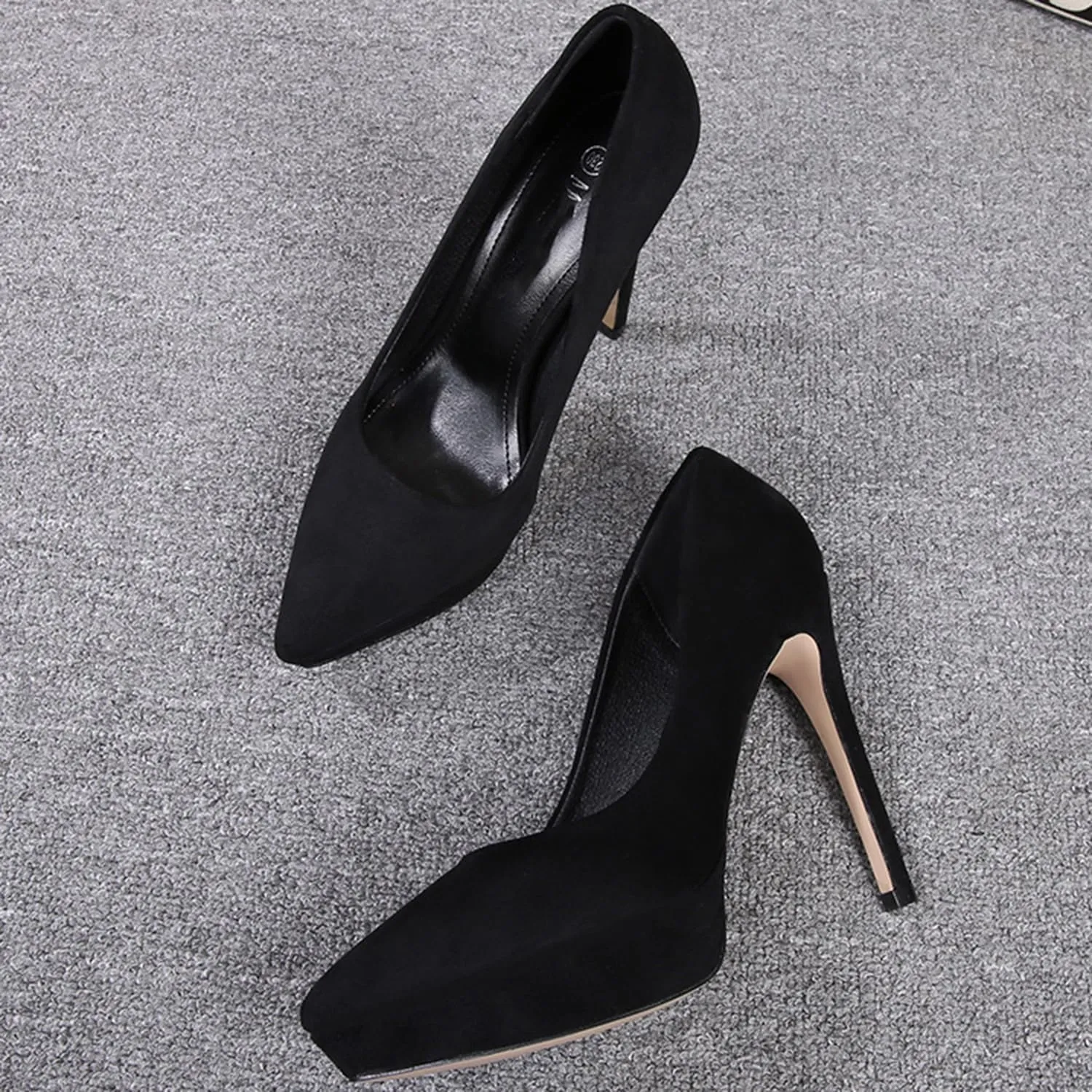Women's Pumps Stiletto high Heels Closed Toe Platform Sexy Heels for Dress Shoes